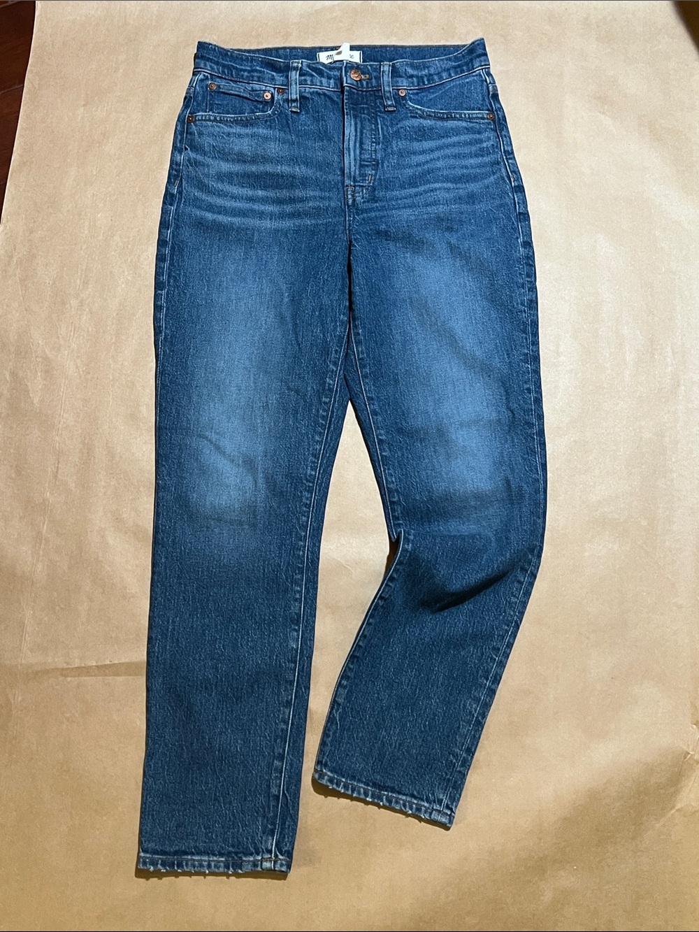 Madewell Women's Indigo Straight-Leg Jeans The Perfect Vintage Jean